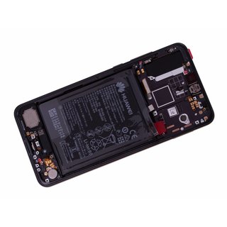 Huawei P20 Pro Dual Sim (CLT-L29) LCD Display Module, Black, Incl. Battery HB436486ECW, 02351WQK