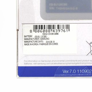 Samsung Battery, EB-BJ120CBE, 2050mAh, EB-BJ120CBEGWW, Blister Service Pack