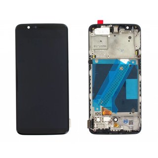 OnePlus 5T (A5010) LCD Display, Zwart, Incl. frame, OP5T-192180