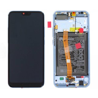 Huawei Honor 10 (COL-L29) LCD Display Module, Grijs, Incl. Battery HB396285ECW, 02351XAE