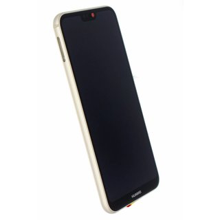 Huawei P20 Lite Dual Sim (ANE-L21) LCD Display Modul, Platinum/Goud, Incl. Battery HB366481ECW, 02351WRN