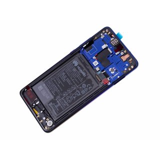 Huawei Mate 20 (HMA-L29) LCD Display Modul, Twilight, Incl. Battery HB436486ECW, 02352FRA