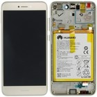 Huawei P8 Lite 2017 (PRA-L21) LCD Display Modul, Gold, Incl. Battery HB366481ECW, 02351DNF;02351VBR;02351DLS