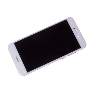 Huawei P8 Lite 2017 (PRA-L21) LCD Display Module, White, Incl. Battery HB366481ECW, 02351DNG;02351DYW