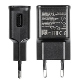 Samsung 15W USB-Ladegerät Mit Fast Charge, EP-TA200EBE, Schwarz, 9V, 1.67A, 5V-2A, GH44-03023A