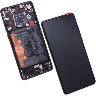Huawei P30 Dual Sim (ELE-L29) Display, Zwart, Incl. Battery, 02352NLL