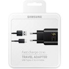 Samsung Ladegerät + USB Kabel Type-C, Schwarz, Fast Charge 25W, EP-TA300CBEGWW