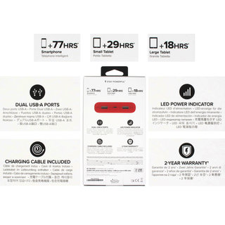 Mophie Power Boost XXL Power bank - 20.800mAh - Red/Rouge