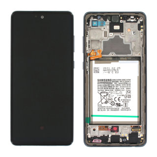 Samsung A725F Galaxy A72 4G Display + Battery, Awesome Black, GH82-25542A;GH82-25541A