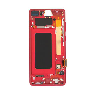 Samsung Galaxy S10+ (G975F) Display, Cardinal Red/Rood, GH82-18849H;GH82-18834H;GH82-18857H