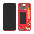 Samsung Galaxy S10 (G973F) Display, Cardinal Red/Rood, GH82-18850H;GH82-18835H