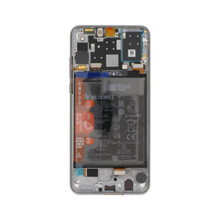 Huawei MAR-LX1A P30 Lite Display + Batterie, Pearl White/weiß, 02352PJN