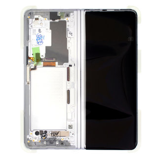 Samsung Galaxy Z Fold3 5G (F926B) Inner Display (MAIN LCD) Incl. Frame, Phantom Silver, GH82-26283C;GH82-26284C