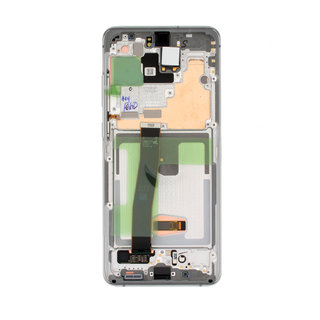 Samsung Galaxy S20 Ultra (G988F/DS) Display, Excl. Camera, Cloud White/Wit, GH82-26032C;GH82-26033C