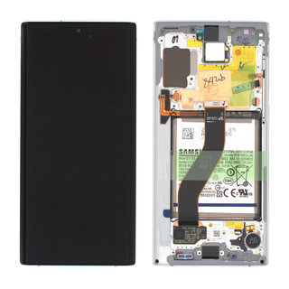 Samsung Galaxy Note10 (N970F) Display + Batterij, Aura White/Wit, GH82-20842B