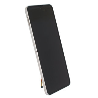 Samsung Galaxy Z Flip3 5G (F711B) Display Binnenkant (MAIN/Inner LCD) Incl. Frame, Cream/Creme, GH82-27244B;GH82-27243B