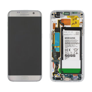 Samsung Galaxy S7 Edge (G935F) Display + Batterij, Zilver, GH82-13360A