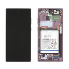 Samsung S908B Galaxy S22 Ultra 5G Display + Battery, Burgundy/Purple/Pink, GH82-27487B