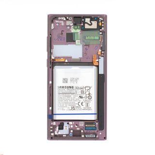 Samsung S908B Galaxy S22 Ultra 5G Display + Battery, Burgundy/Purple/Pink, GH82-27487B