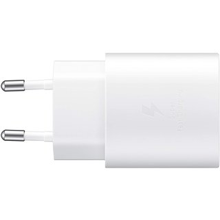 Samsung USB-C Ladegerät + USB-C Auf USB-C Kabel, Weiß, 25W (EP-TA800XWEGWW) | Blisterpackung