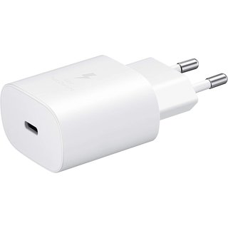 Samsung USB-C Ladegerät + USB-C Auf USB-C Kabel, Weiß, 25W (EP-TA800XWEGWW) | Blisterpackung