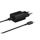 Samsung USB-C Charger + USB-C to USB-C Kabel, Black, 25W (EP-TA800XBEGWW) | Blister Packaging