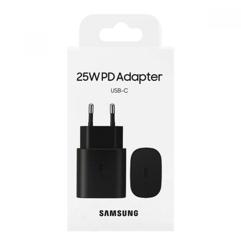 Samsung USB-C Charger, EP-TA800NBEGEU, Black, 25W - Blister Packaging