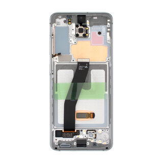 Samsung Galaxy S20 5G (G981F/DS) Display (Excl. Camera), Cloud White/Wit, GH82-31432B;GH82-31433B