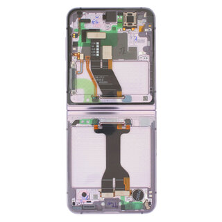 Samsung Galaxy Z Flip5 (F731B) Inneres Display (MAIN/Inner LCD) Incl. Frame, Lavender/Lila, GH82-31827C;GH82-31828C