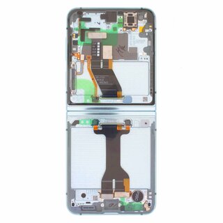 Samsung Galaxy Z Flip5 (F731B) Inneres Display (MAIN/Inner LCD) Incl. Frame, Grün, GH82-31827D;GH82-31828D