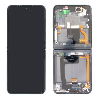Samsung Galaxy Z Flip4 (F721B) Display Binnenkant (MAIN/Inner LCD) Incl. Frame, Graphite/Grijs, GH82-29440A;GH82-29441A;GH82-30238A;GH82-30239A