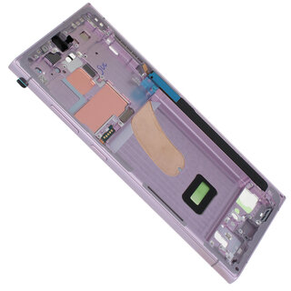 Samsung Galaxy S23 Ultra (S918B) Middenbehuizing Frame voor Beeldscherm, Lavender/Paars, GH96-15833D