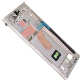 Samsung Galaxy S23 Ultra (S918B) Middenbehuizing Frame voor Beeldscherm, Cream/Creme, GH96-15833B