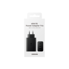 Samsung Trio Oplader Met 3 USB Poorten (USB-C + USB-C + USB-A), EP-T6530NBEGEU, 65W/25W/15W, Zwart, Blisterverpakking, 8806092673885;EP-T6530NBEGEU