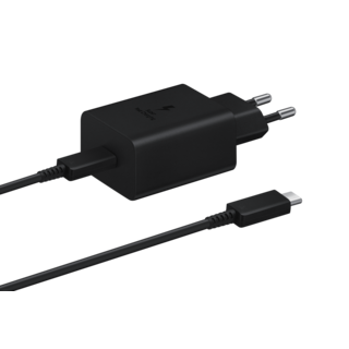 Samsung USB-C Charger + USB-C to USB-C Cable, EP-T4510XBEGEU, 1,8M, 5A, 45W, Black, Blister Packaging, 8806092861473;EP-T4510XBEGEU