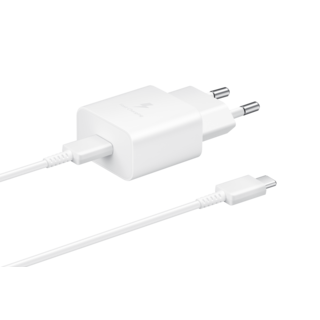 Samsung USB-C Oplader + USB-C naar USB-C Kabel, EP-T1510XWEGEU, 1M, 3A, 15W, Wit, Blisterverpakking, 8806092709904;EP-T1510XWEGEU