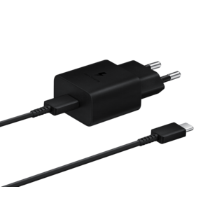 Samsung USB-C Oplader + USB-C naar USB-C Kabel, EP-T1510XBEGEU, 1M, 3A, 15W, Zwart, Blisterverpakking, 8806092709843;EP-T1510XBEGEU