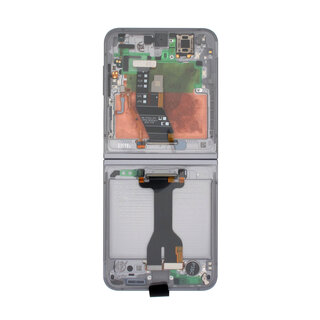 Samsung Galaxy Z Flip6 (F741B) Display Binnenkant (MAIN/Inner LCD), Silver Shadow/Zilver, GH82-35014A;GH82-35013A