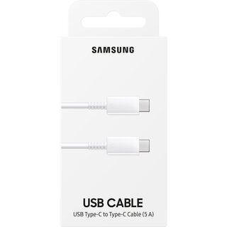 Samsung USB-C naar USB-C Kabel, EP-DN975BWE, 1m, 5A, Wit, Blisterverpakking, 8806090144059;EP-DN975BWEGWW