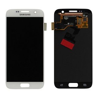Samsung G930F Galaxy S7 LCD Display Module, White, GH97-18523D;GH97-18761D