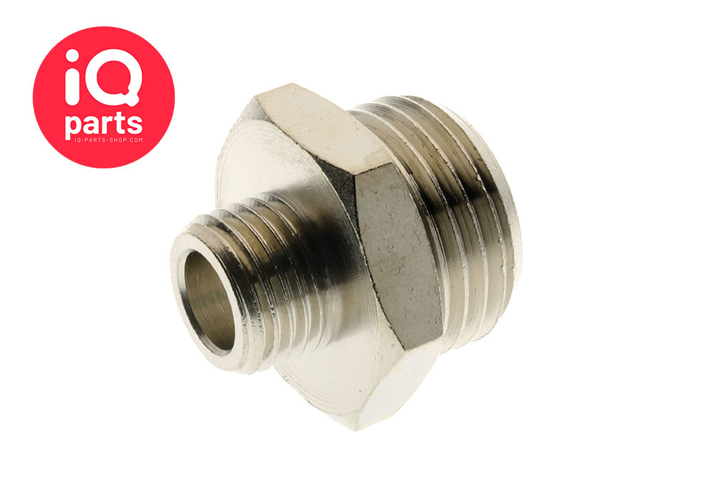 IQ-Parts Verloopnippel Messing vernikkeld  BSP