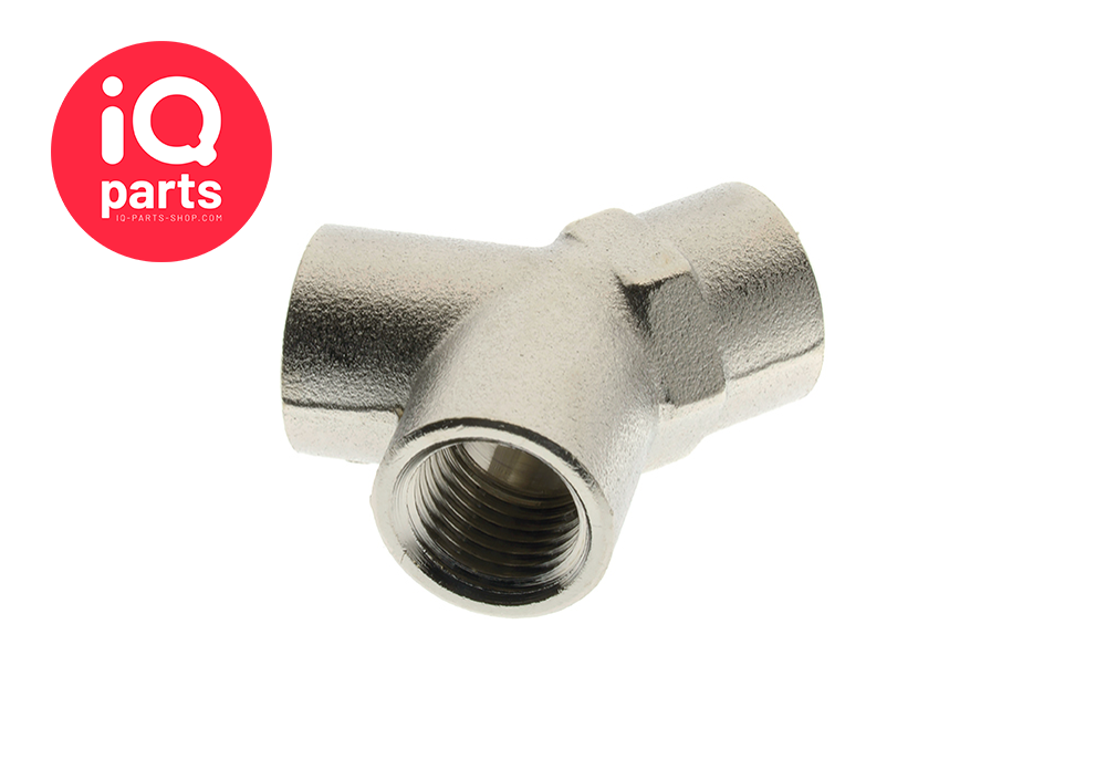 Nickel Plated Brass Equal Y connector  BSP Female