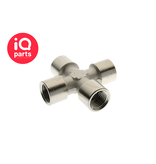 IQ-Parts Nickel Plated Brass Equal Crosses BSP Female