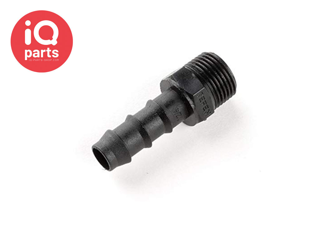 TEFEN BSPT Male Hose Connector - Black