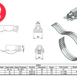 IQ-Parts Eindloze slangklem 8 mm breed W4 (RVS 304)