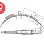 IQ-Parts Metal strap / clamp  W4 (AISI304) with 5 positions and tension spring