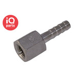 IQ-Parts Slangpilaar / slangtule RVS 316 met binnendraad