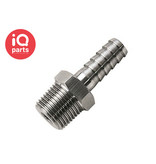 IQ-Parts Stainless Steel AISI 316 Hose Connector BSPT male thread
