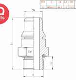 IQ-Parts VDA Einschraub-Stecknippel NW12 - M18x1.5 für Normaquick® PS3