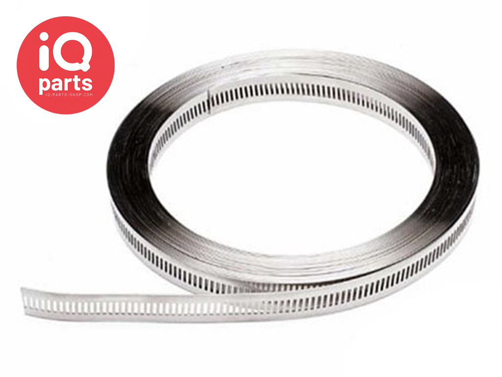 Size #12 (5/8 ~ 1-1/4) All Stainless Hose Clamp, 1/2 Bandwidth, Pack of  10